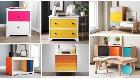 Create an image of a compact piece of furniture in a small space that cleverly hides multiple hidden compartments, showcasing innovative and unique storage solutions for organizing small living spaces.