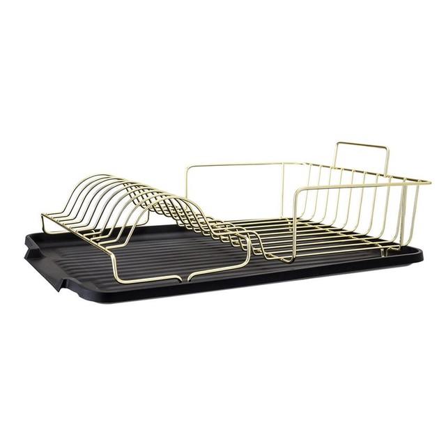 #7057 Metal Dish Rack with Black Tray