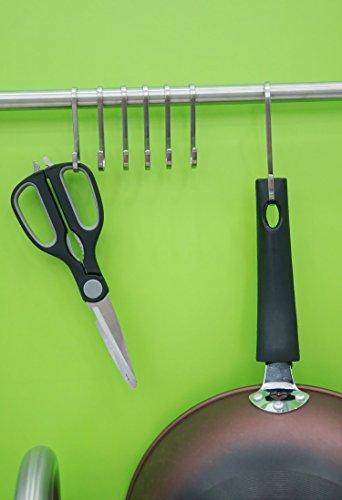 Heavy duty ruiling 10 pack size large flat s hooks heavy duty genuine solid 304 stainless steel s shaped hanging hooks kitchen spoon pan pot hanging hooks hangers multiple uses