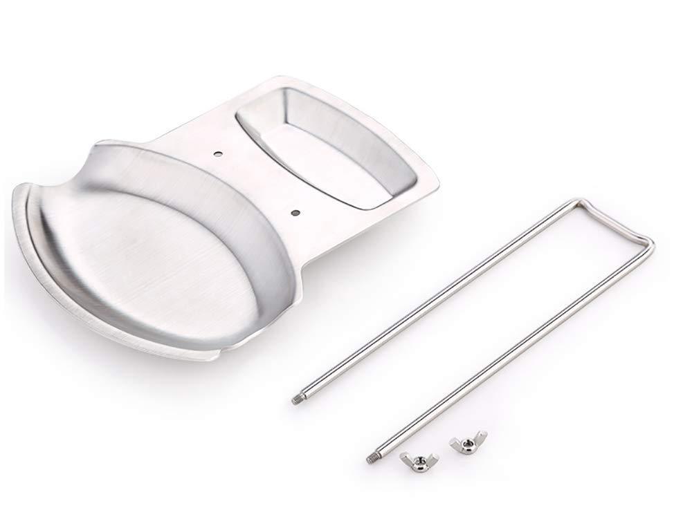 Great pevor lid and spoon rest stainless steel pan pot cover lid rack stand spoon rest stove organizer storage soup spoon holder for home kitchen and bar tools silver 1