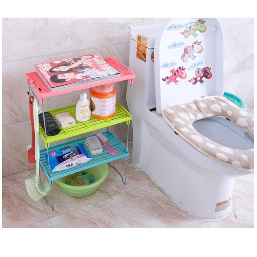 Best yeefant non toxic healthy sturdy to use durable foldable shelf kitchen cabinet storage stackable cupboard rack organizer protects against scratches easy to clean and maintain 1 13x0 48x0 51 ft blue