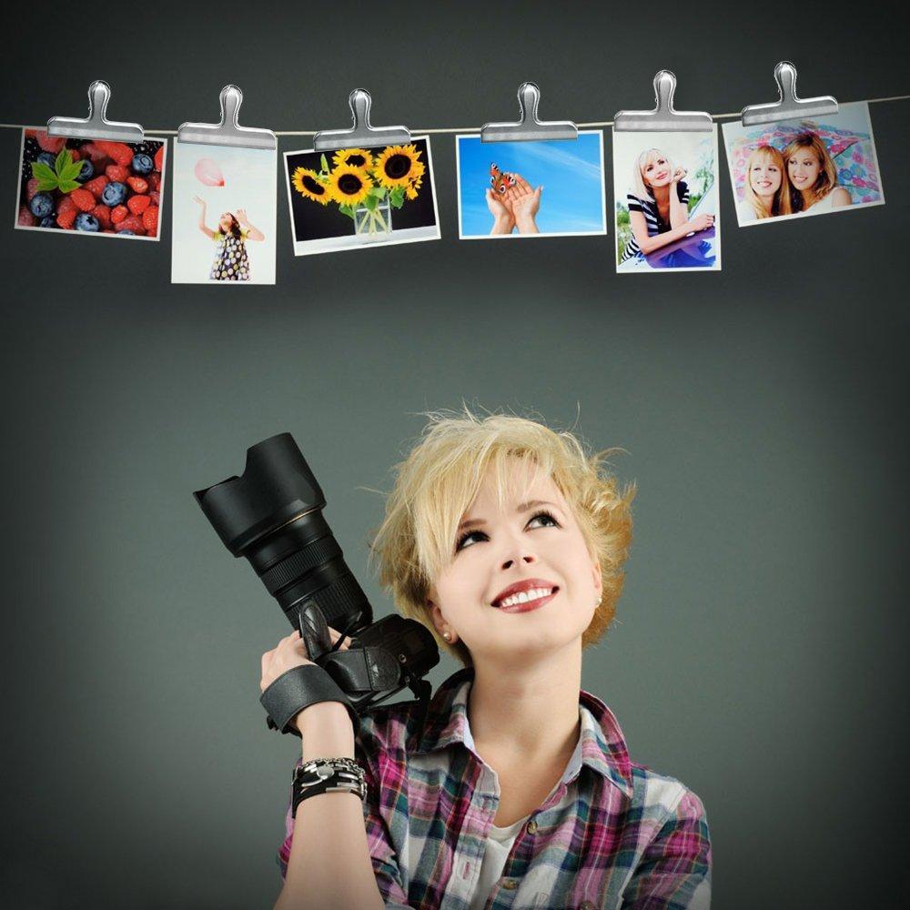 Discover the best 6 pack stainless steel chip bag clips 4 7 inch width danzix big durable paper seal grip for coffee food bread bags kitchen home office usage sliver