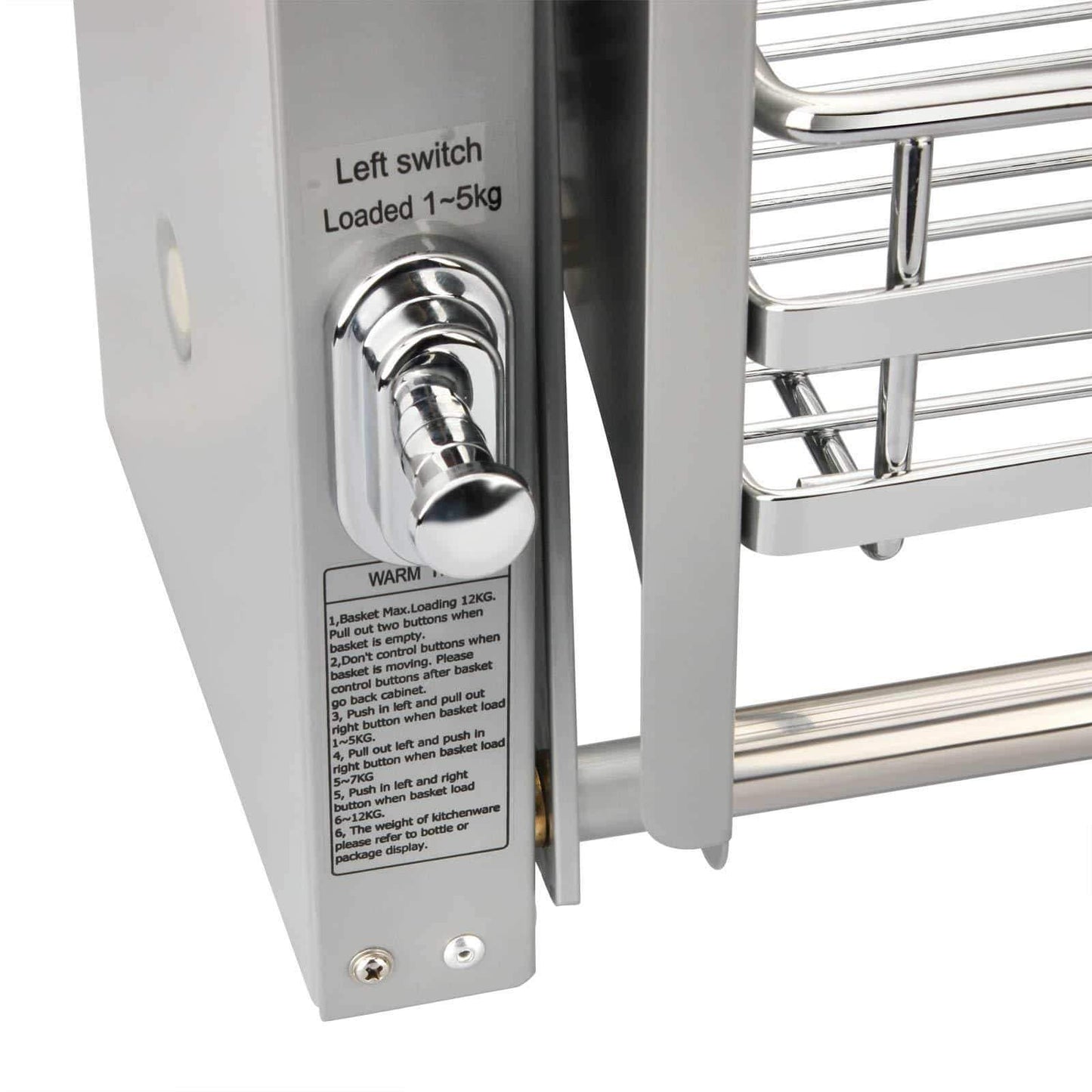 Try kitchen pull down 2 tier wire shelf shelves steel wall unit storage organizer system cabinet for 800mm width cupboards