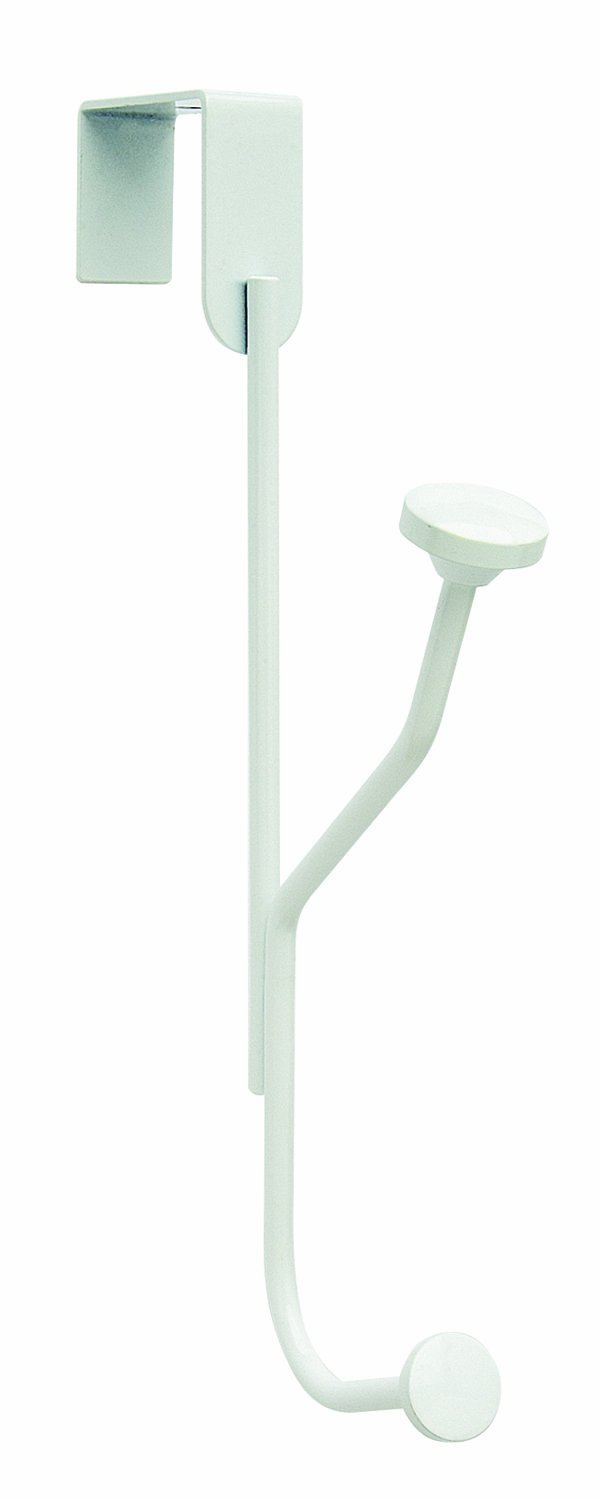Amerock H55540GW Single Over-the-Door Hook, White, Medium, 5.33"