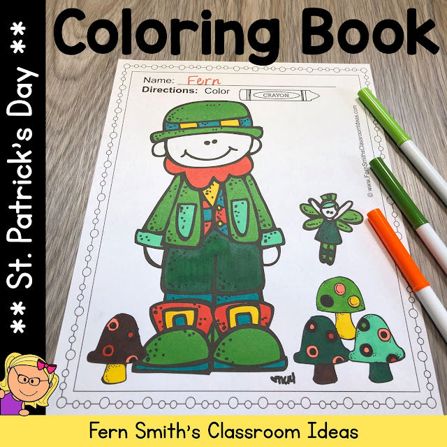UPDATED! St. Patrick’s Day Coloring Book Pages | St. Patrick’s Day Craftivity!