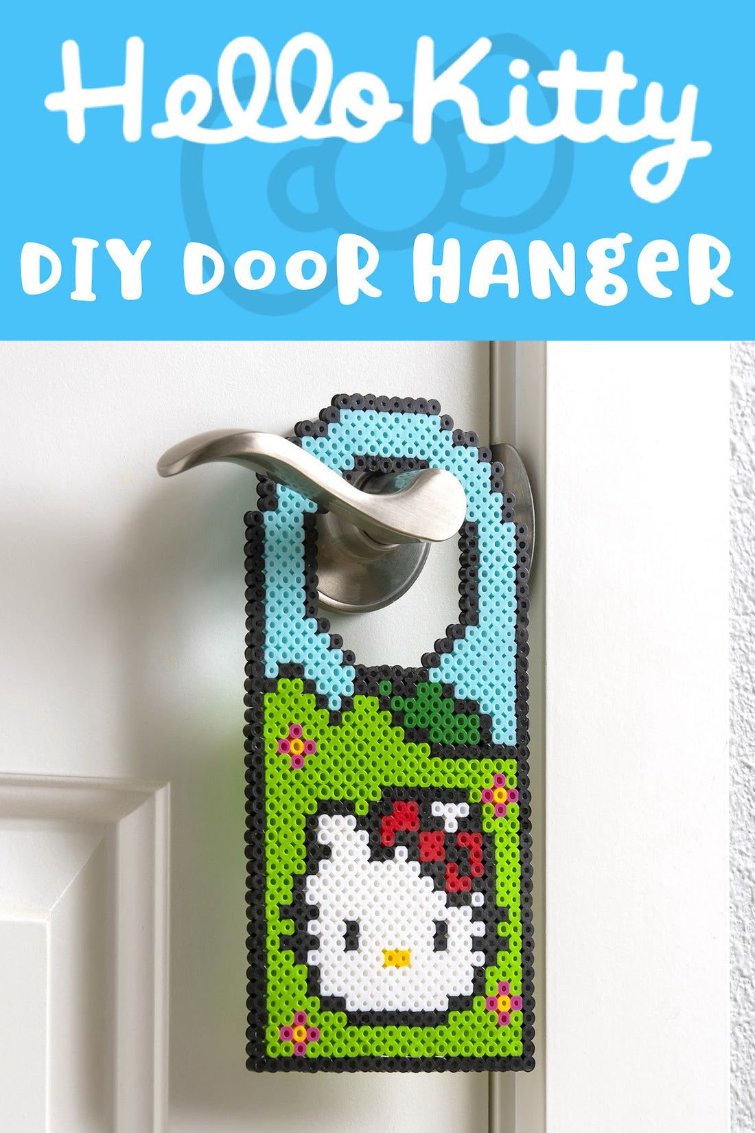 Hello Kitty Door Hanger (Perler Beads!)