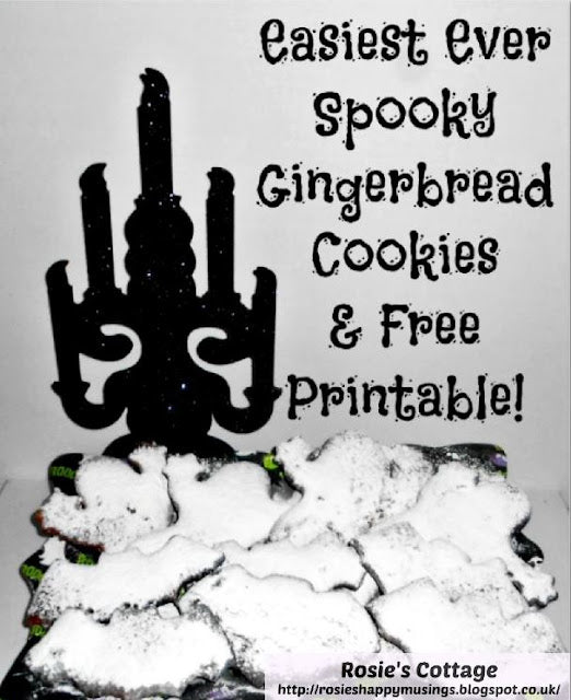 Blogtober Day 31: Happy Halloween 🎃 Easiest Ever Gingerbread Cookies & Free Printable 🎃