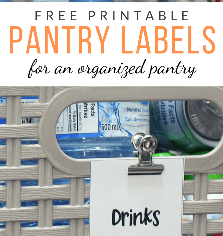 An Organized Kitchen Pantry Makeover with Free Printable Pantry Labels