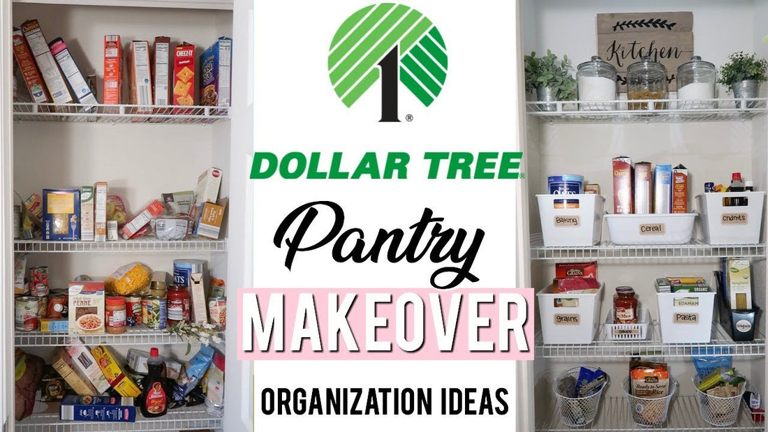 DOLLAR TREE PANTRY ORGANIZATION IDEAS with small pantry organizing & clean with me 2019