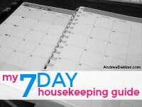 My 7-Day Housekeeping Guide