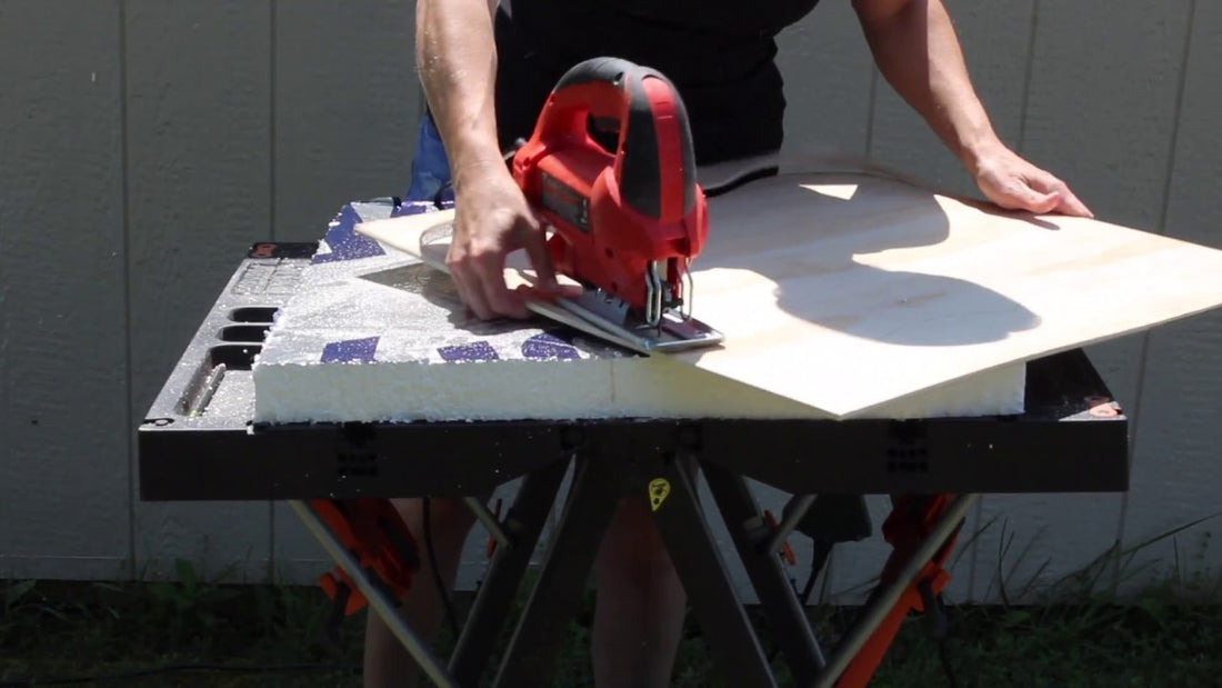 Door Hanger Demo on how to cut a shape using the foam trick (insulation foam) tutorial by Hoopers Hollow (2 years ago)