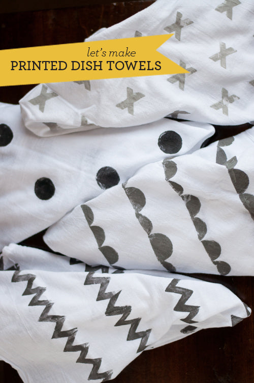DIY: Printed Dish Towels