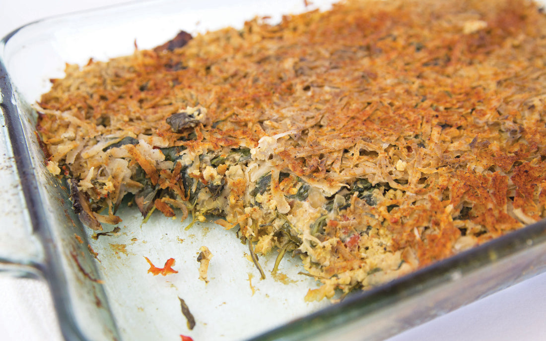 Oil-Free Breakfast Casserole With Hash Brown Crust