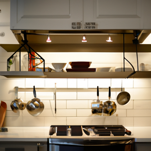 Revamp your kitchen in style with a stainless steel hanging pot rack - an easy and stylish storage solution!