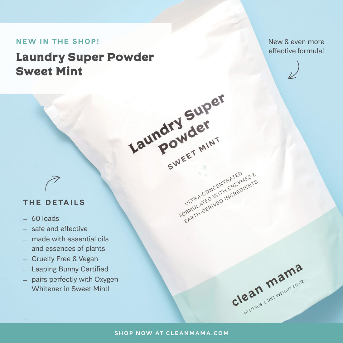 New in the Shop : Laundry Super Powder Available in Sweet Mint