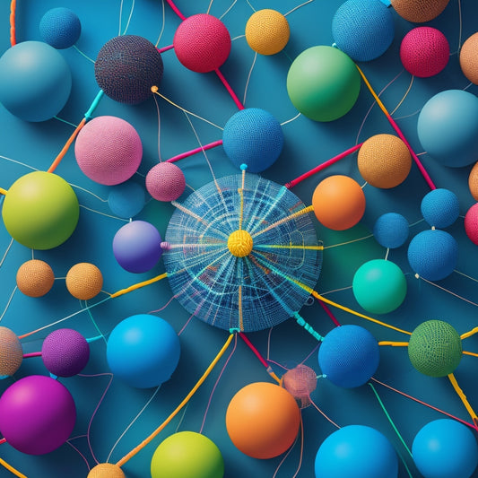 A vibrant, abstract illustration featuring interconnected speech bubbles in various shapes, sizes, and colors, surrounded by subtle networking lines and nodes, conveying diversity and conversation.