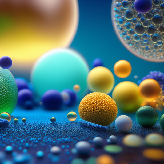A microscopic illustration of lipid molecules in various shapes and colors, surrounded by cellular membranes, with subtle gradient effects and soft lighting, evoking a sense of scientific discovery.