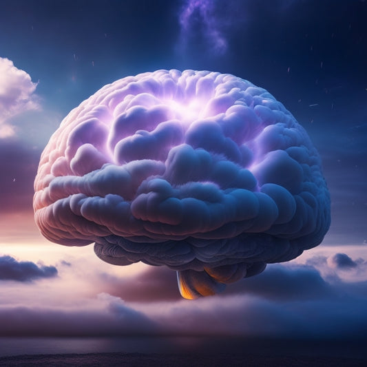 A futuristic, minimalist background with a stylized brain at its center, surrounded by swirling clouds of 1s and 0s, with a subtle glow effect emanating from the brain's core.
