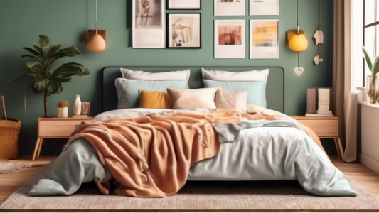 Create an image of a cozy bedroom with a neatly made bed and under it, a variety of stylish under bed storage bins filled with clothes, shoes, and other items, maximizing the space and keeping the room clutter-free.