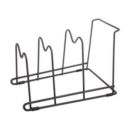 3 Slots Pan Stand Dish Rack Pot Holder Cookware Organizer