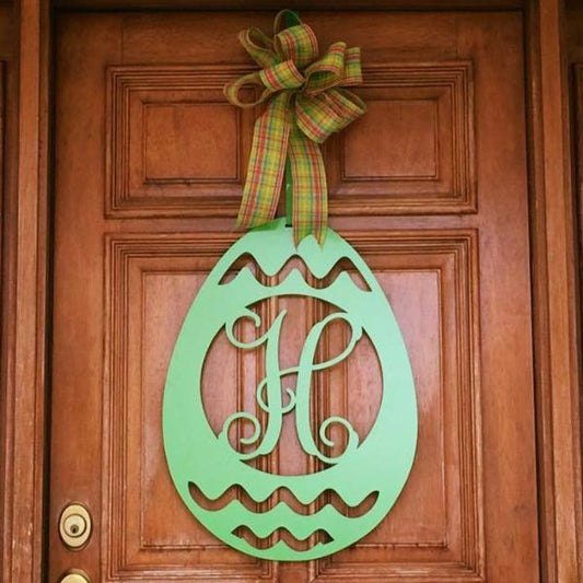 Easter Egg Monogram Door Hanger