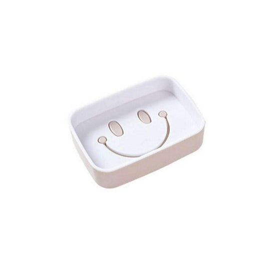 1PCS Plastic Double Layer Soap Box Smile Face dish Bathroom Shower Container Storage