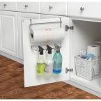 The best 10 5 in x 12 in x 5 75 in sturdy steel construction durable portable and versatile over the cabinet dual towel bar and bottle organizer in chrome for your kitchen bathroom laundry