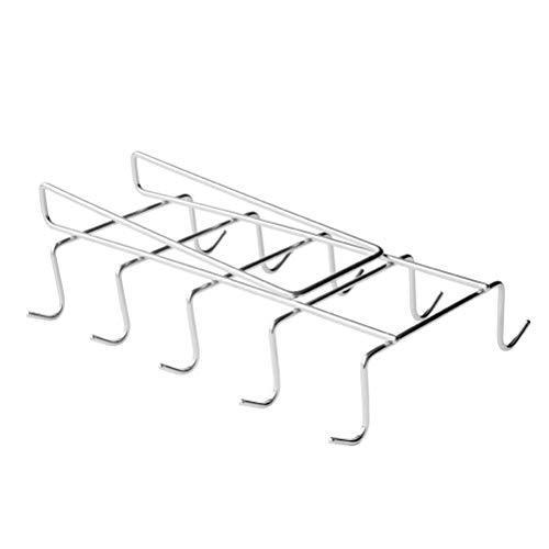 New wellobox coffee mug holder under cabinet cup hanger rack stainless steel hooks cup rack under shelf for bar kitchen storage fit for the cabinet