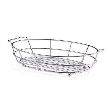 Buy oval metal wire bread box fruit basket for baguette sourdough food pantry basket kitchen storage and counter display restaurant quality metal basket with linen material insert