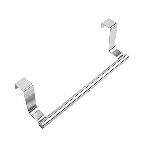 Order now mziart modern towel bar with hooks for bathroom and kitchen brushed stainless steel towel hanger over cabinet 9 inch