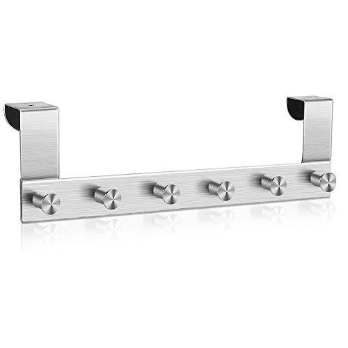 Latest over the door hook hanging towel rack 18 8 stainless steel multiple use z shaped hanging over door hooks use for kitchen bathroom bedroom office cabinet door 6 hook