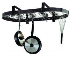 Enclume Premier Low Ceiling Oval Pot Rack, Stainless Steel
