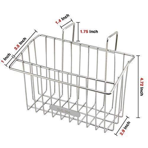 Organize with chilholyd sponge holder sink caddy sink organizer caddy kitchen brush soap stainless steel hanging drain basket for soap brush dishwashing liquid sink organizer drainer rack