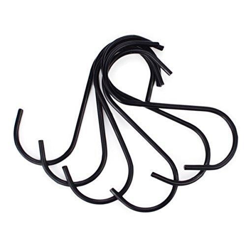 Best flammi 20 pack heavy duty s shaped hooks rustproof black finish steel kitchen s type hooks hangers for pans pots plants bags towels