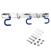 Best seller  itafusa mop broom holder organizer 3 positions holder with 2 hooks wall mounted cleaning tools organizer rack space saver rakes holder stainless steel broom mop handle holder for kitchen garage
