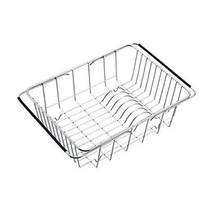 Home kitchen sink 304 stainless steel drain basket wash fruit basket drain basket vegetables drainage sieve