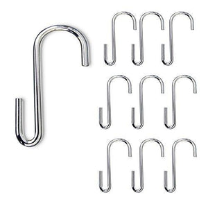 Cheap 10 pack 3 5 inches s shape chrome finish hanging hooks for kitchenware pots utensils plants towels gardening tools clothes