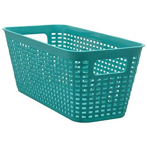 Best seller  small colorful plastic baskets rectangle tray pantry organization and storage kitchen cabinet spice rack food shelf organizer organizing for desks drawers weave deep closets lockers