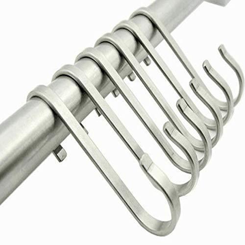 Discover the daratarin s shaped hanging hooks solid stainless steel s hooks kitchen hooks for spoon pan pot hangers multiple uses