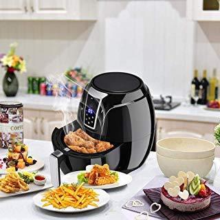Great safeplus air fryer 1400w 3 4qt time control touch lcd electric hot airfryer oven with adjustable temperature air oil free fryer smokeless kitchen cooker