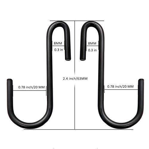 Select nice 30 pack esfun heavy duty s hooks black s shaped hooks hanging hangers pan pot holder rack hooks for kitchenware spoons pans pots utensils clothes bags towels plants