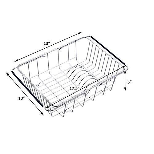 Heavy duty kitchen sink 304 stainless steel drain basket wash fruit basket drain basket vegetables drainage sieve