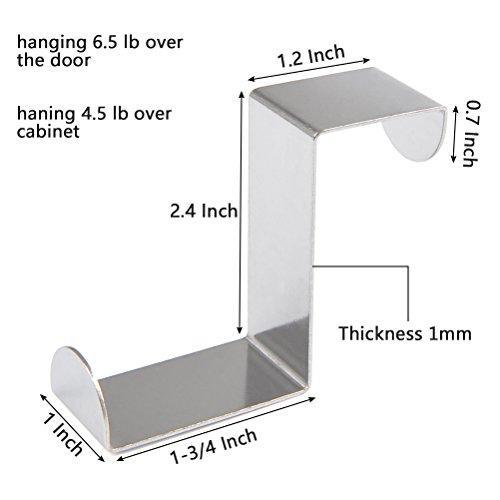 Best seller  foccts 6pcs over the door hooks z shaped reversible sturdy hanging hooks saving organizer for kitchen bedroom cabinet drawer