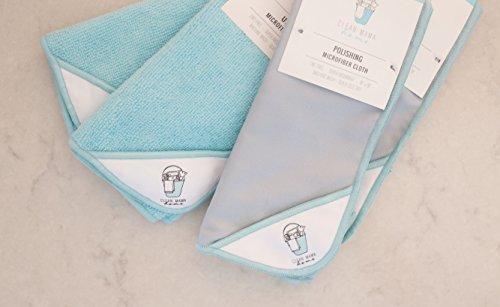 Cheap clean mama microfiber cleaning kit includes 3 utility cleaning cloths and 1 polishing towel large lint free washcloths for home and kitchen