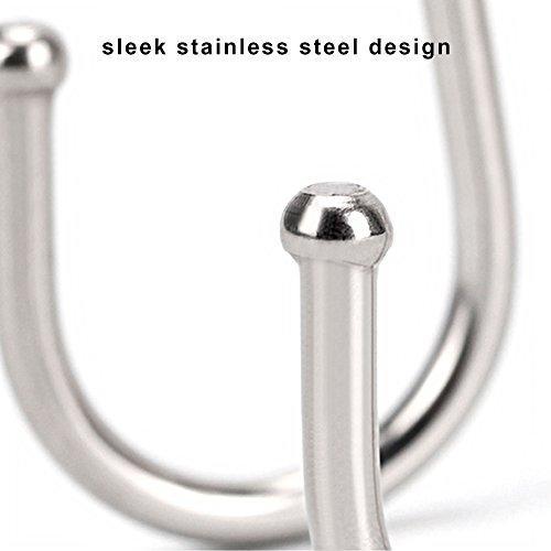 Order now yumore s hook pro chef kitchen tools stainless steel double s hooks set kitchen spoon pan pot holder rack heavy duty s hook for door shelf storage organizer bathroom bedroom and office pack of 5