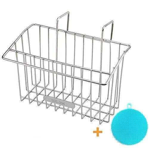 New chilholyd sponge holder sink caddy sink organizer caddy kitchen brush soap stainless steel hanging drain basket for soap brush dishwashing liquid sink organizer drainer rack