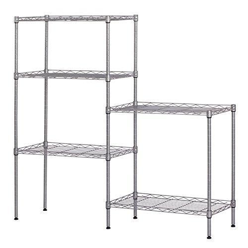 Related ferty 5 wire shelving units stacking storage shelf heavy duty metal adjustable shelves rack organizer for garden laundry bathroom kitchen pantry closet us stock