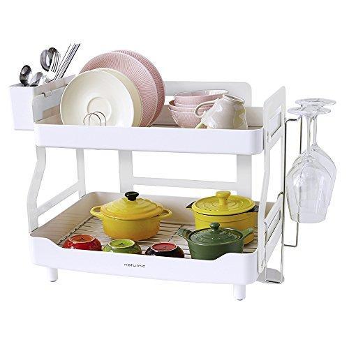 2 Tier Big Size, Smart Kitchen Sinkware Dish Rack, Dish Drying Rack, Stainless Steel