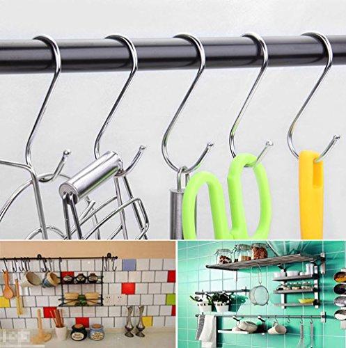 Organize with cintinel extra large s shape hooks heavy duty stainless steel hanging hooks multiple uses ideal for apparel kitchenware utensils plants towels gardening tools