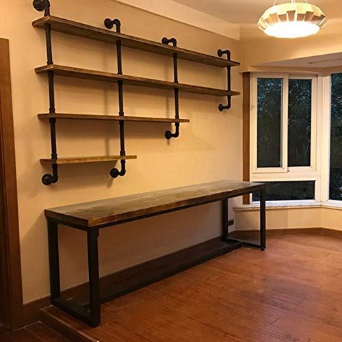 Budget mbqq 4 tiers 63inch industrial pipe shelving rustic wooden metal floating shelves home decor shelves wall mount with wine rack decorative accent wall book shelf for kitchen or office organizer black